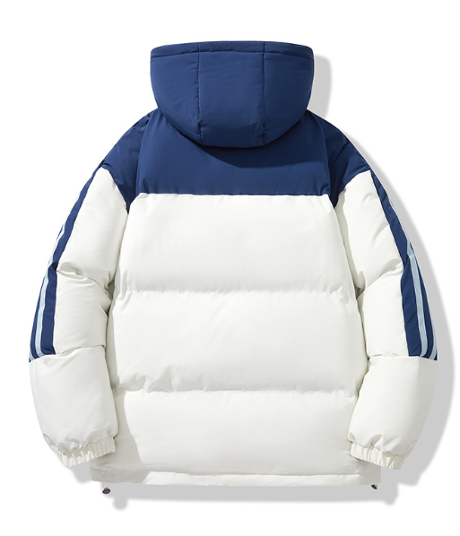 Mantel berlapis katun bertudung untuk pasangan, mantel modis tebal dan bulu kasual hangat bertudung ukuran 4XL Musim Dingin 2023