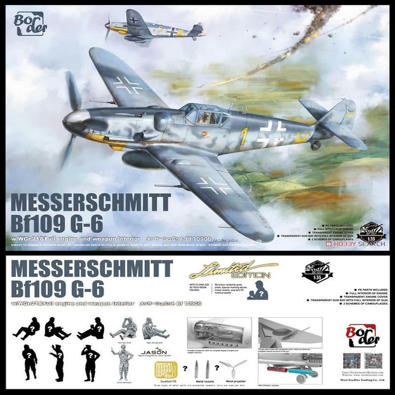 Grens BF-001 1/35 Schaal Messerschmitt BF109G-6 Met Figuren Limited Edition Model Kit