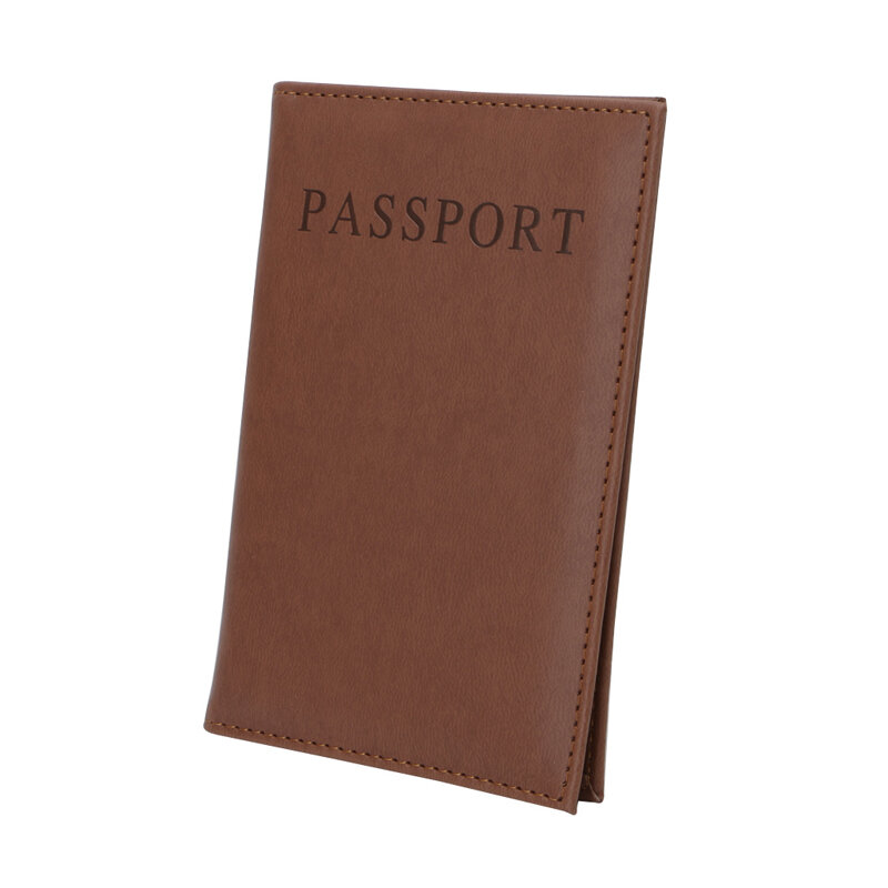 Faux Leather Travel Passport Holder Cover Unisex Card for Case Man Cards Hold