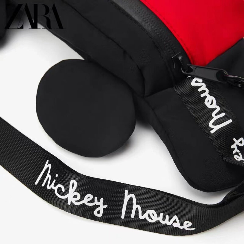 Tas dada kartun Mickey Mouse anak-anak, tas dada Disney motif kartun untuk hadiah anak-anak