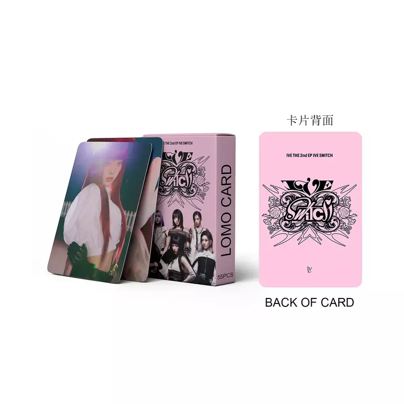 Wonyoung Yujin jogo LIZ Rei Leeseo foto cartão, Kpop álbum IVE, novo álbum IVE interruptor Lomo cartão, impressão HD Photocards, presentes para os fãs, 55pcs por conjunto