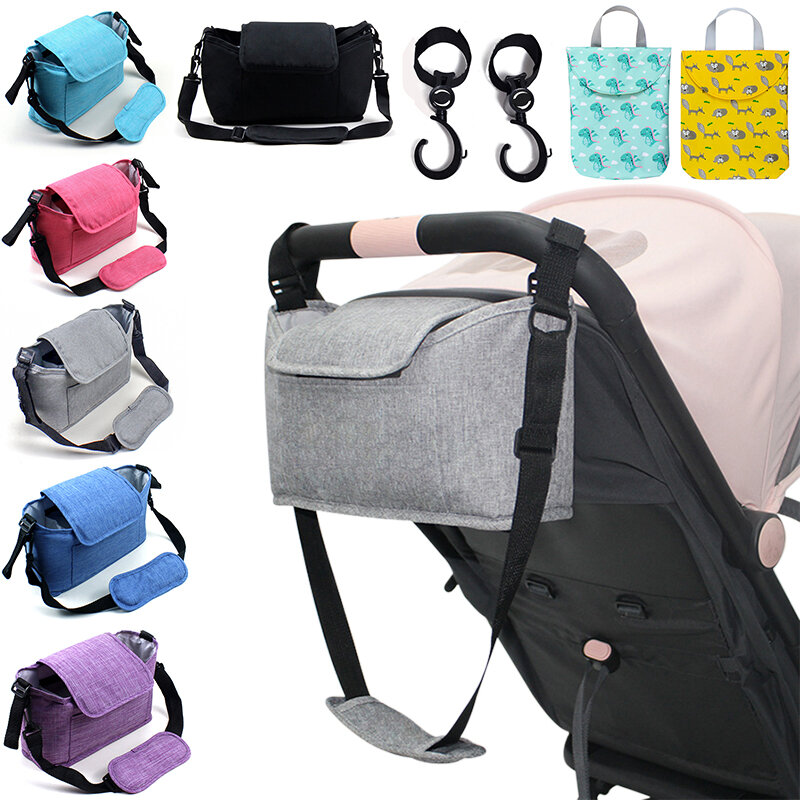 Sac accessoires pour poussette d'enfants, organisateur pour buggy avec porte-gobelet, couverture d'hiver pour landau de bébé