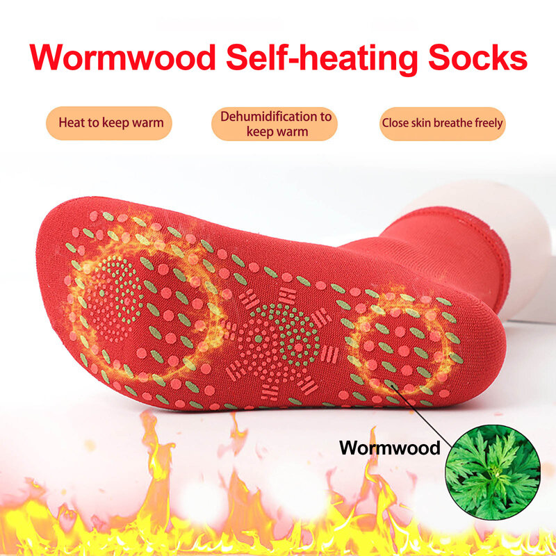 Winter Tourmaline Health Socks Self Heating Magnetic Shaping Socks Slimming Heated Warm Foot Massage Socks for Women and Men