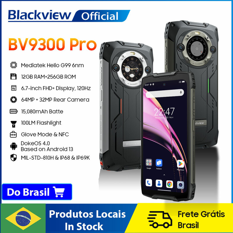 [เวิลด์พรีเมียร์] blackview BV9300 Pro โทรศัพท์มือถือสมาร์ทโฟนที่ทนทาน G99แอนดรอยด์13, แรม8GB 12GB, โทรศัพท์มือถือจอแสดงผลคู่