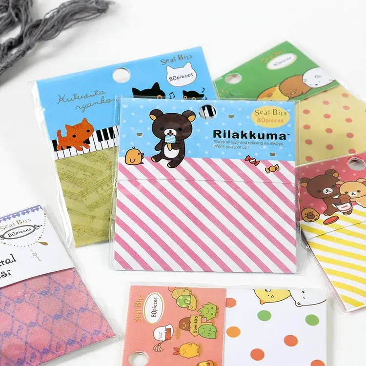 80 pz/borsa Kawaii PVC diario orso adesivo cancelleria giapponese adesivi gatto carino carta adesiva per diario decorativo