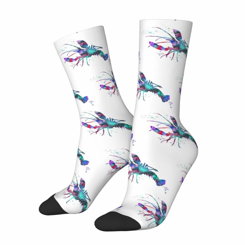 Aragosta 1 calzini Harajuku calze assorbenti per il sudore calze lunghe per tutte le stagioni accessori per il regalo di compleanno della donna dell'uomo