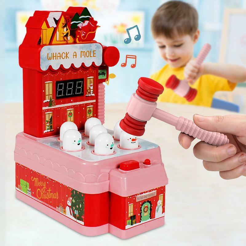 Mainan palu listrik pemukul interaktif, mainan latihan pendidikan dini dengan pencahayaan dinamis untuk Paskah