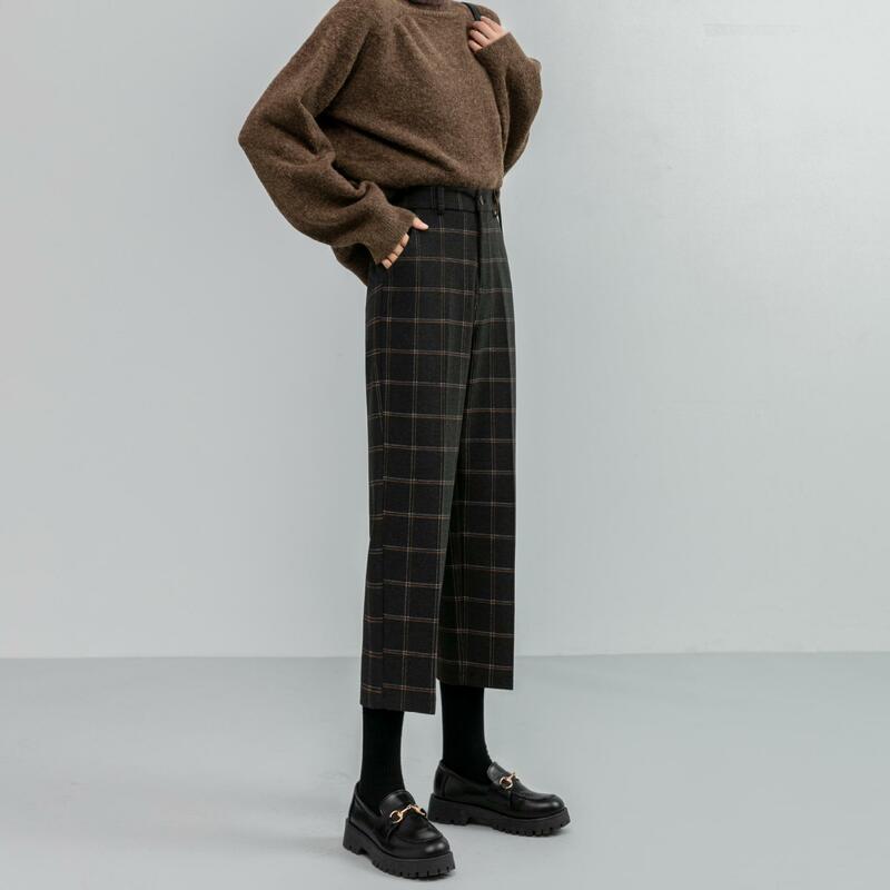 NWT-pantalones de corte ancho para mujer, mallas elásticas de cintura alta, holgadas, de 4 vías, 2 colores