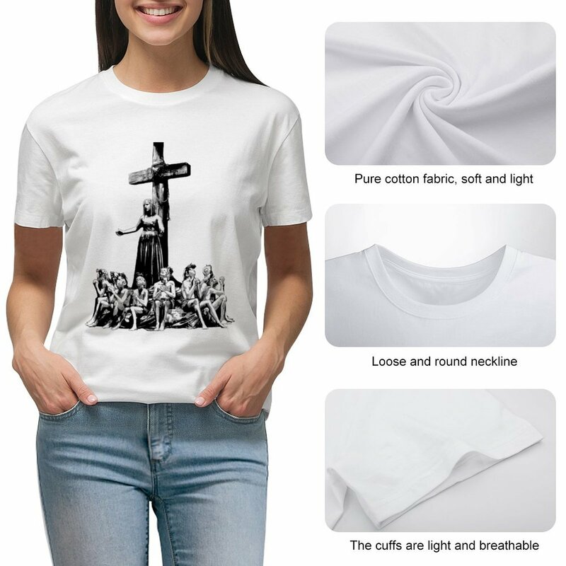 Zombis-T-shirt graphique ample pour femme, vêtement féminin