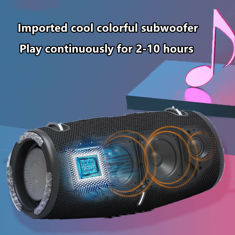 Portable Waterproof 100W High Power Bluetooth Speaker RGB Colorful Light Wireless Subwoofer 360 Stereo Surround TWS FM Boom Box