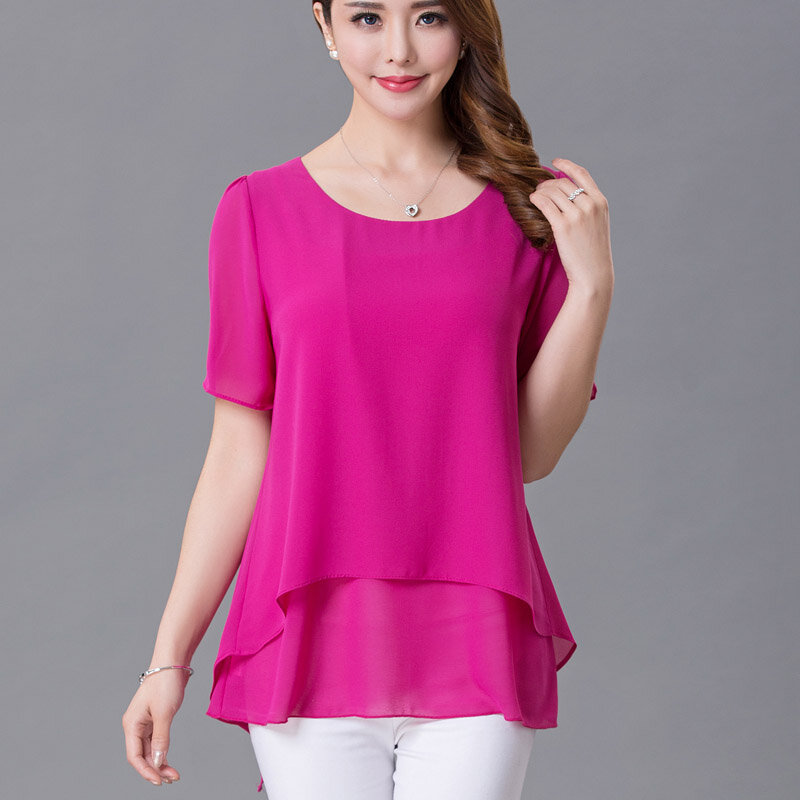 Koreańska nowa modna odzież koszulka Solid damska bluzka letnia damskie topy i bluzki szyfon bluza Mujer