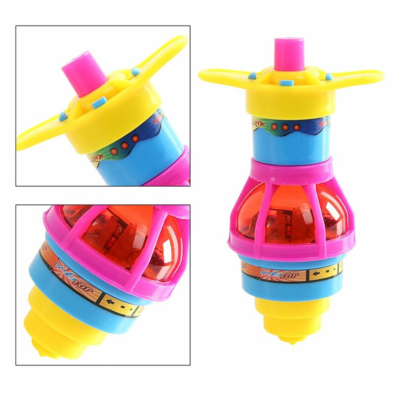 Mainan Atasan Putar Bercahaya Flash Atas Berputar Laris Mainan Ejeksi Atas Warna-warni Giroskop Led Berkedip Mainan Klasik Anak-anak