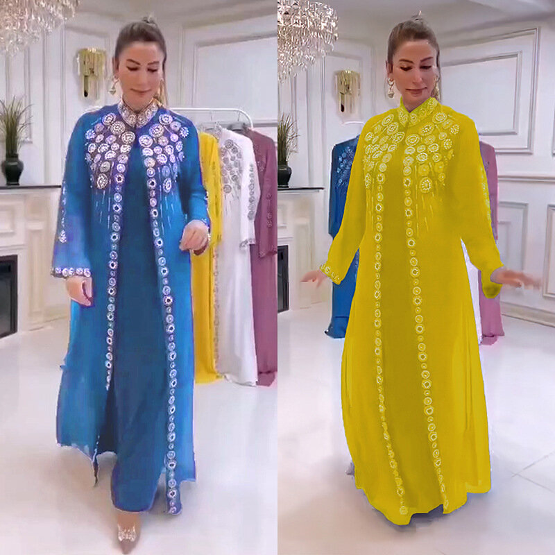 여성용 2023 아프리카 드레스, Dashiki 용수철 맥시 드레스, 여성 전통 아프리카 의류, 이슬람 아바야 8841