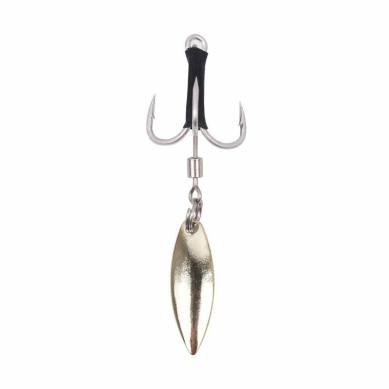 With Black Tube With Willow Blade With Barbs Treble Hooks Rotating Sequins Black Tube Rotating Ring Hook Swivel Three Hooks