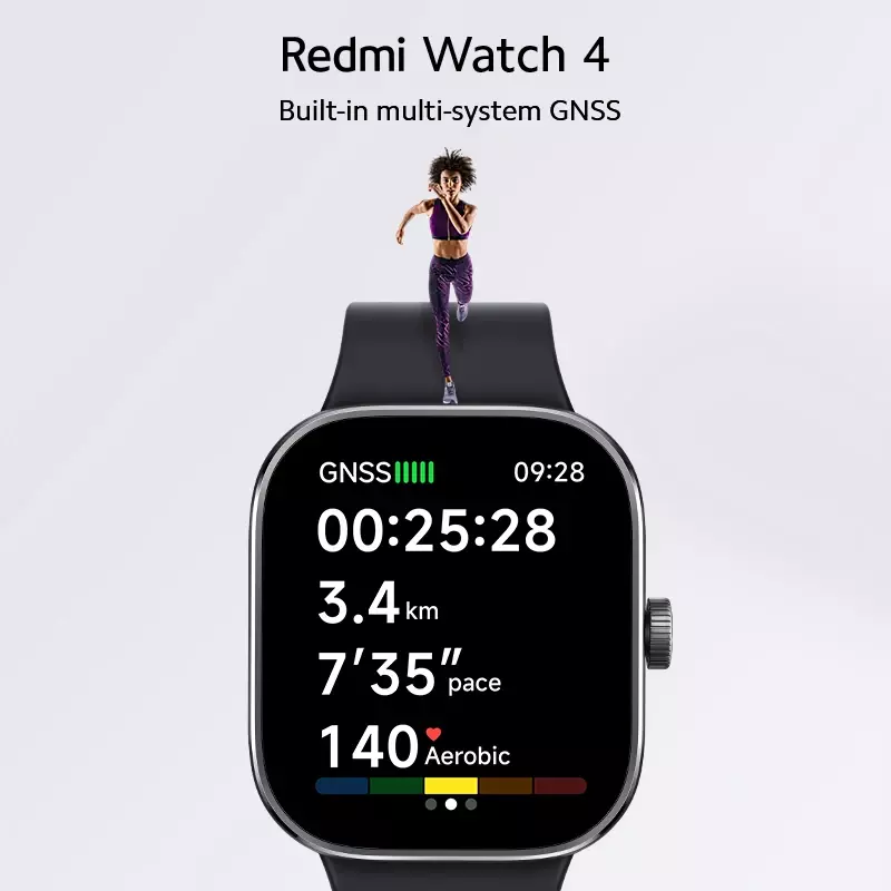 Xiaomi-Redmi Watch 4 Versão Global, Display AMOLED 1.97 ", Monitor de Oxigênio no Sangue, Chamada Bluetooth, Modo Esporte 150 +, [Estreia Mundial]
