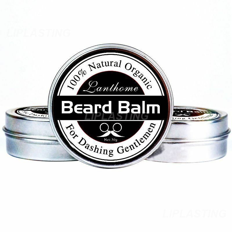 Acondicionador de barba profesional Natural, bálsamo para el crecimiento de la barba y cera orgánica de bigote para hombres, peinado suave