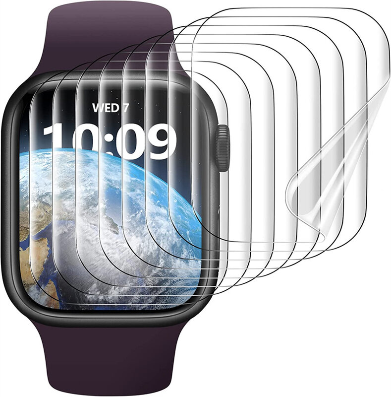 Гидрогелевая пленка для Apple Watch ultra 49 мм 45 мм 41 мм 44 мм 40 мм 42/38 мм, HD защита экрана, аксессуары для iWatch серии 8 7 6 5 4 3 Se