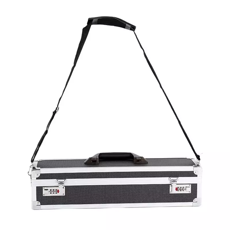 Aluminum Tool Case - Foam Insert Storage Organizer with Shoulder Strap for Knives 50cm Length X 12cm Width X 12cm Height 2024New