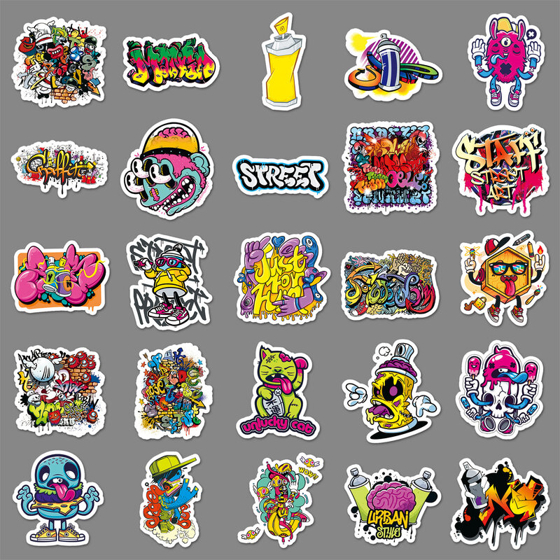50Pcs Street Art Series Graffiti Stickers Suitable for Laptop Helmets Desktop Decoration DIY Stickers Toys Wholesale