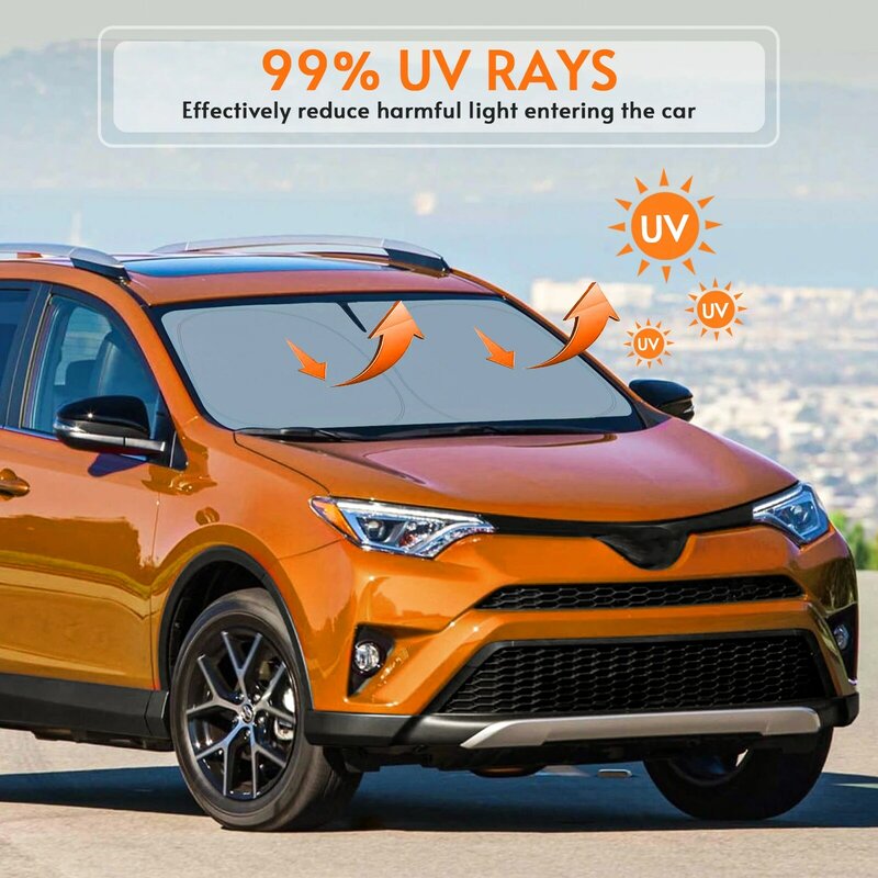 Car Front Window Sunshades Cover Driver Windshield Sun Visor Shade Protector Parasol Coche Sunscreen Anti-UV For Toyota RAV4