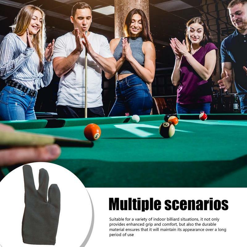 Gants de billard respirants pour hommes et femmes, gants de snooker, design à 3 doigts, 20 pièces