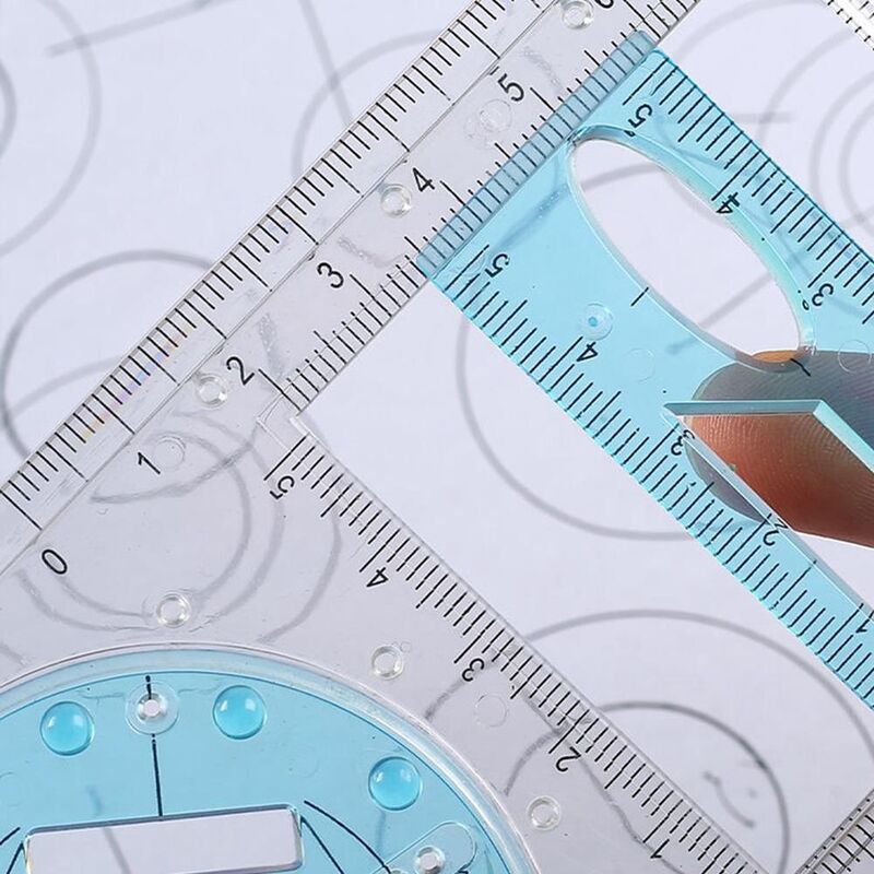 Multifunctional For Students Architecture Supply School Activity Drawing Template Measuring Tool Protractor Geometric Ruler