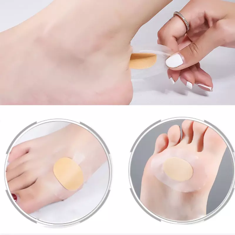 50pcs Gel Heel Protector Foot Patches Adhesive Blister Pads Hydrocolloid Heel Liner Shoes Stickers Pain Relief Plaster Foot Care