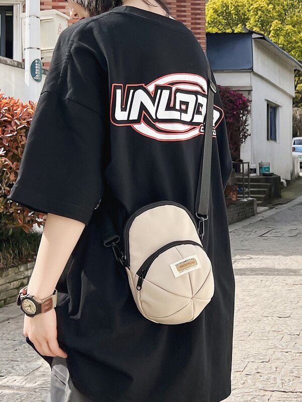 New Fashion Men's And Women's Nylon Cap Bags Japanese Style Crossbody Bags Versatile Trend Hat CellMobile Bag Handbags Purse