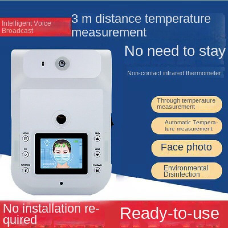 เครื่องตรวจจับอุณหภูมิใบหน้าอัจฉริยะไม่สัมผัสระยะไกลเทอร์โมมิเตอร์ถ่ายภาพความร้อน