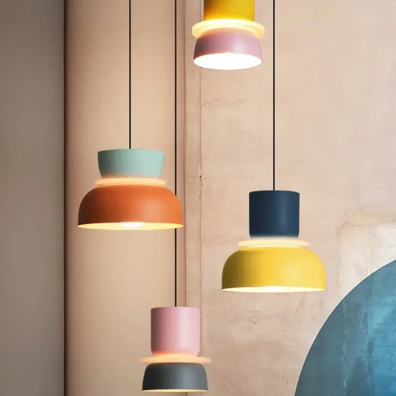 Neue Moderne Farbe Anhänger Lampe Led Nordic Hängen Suspension Nacht Wohnzimmer Schlafzimmer Studie Bar Esszimmer Beleuchtung Macaron Decor