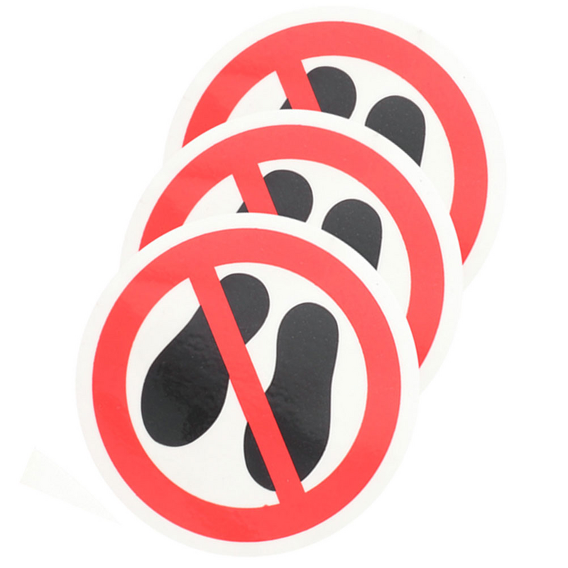 Do Not Step on Tag Security Caution Sign Round Warning Safety Label Stepping Labels Here