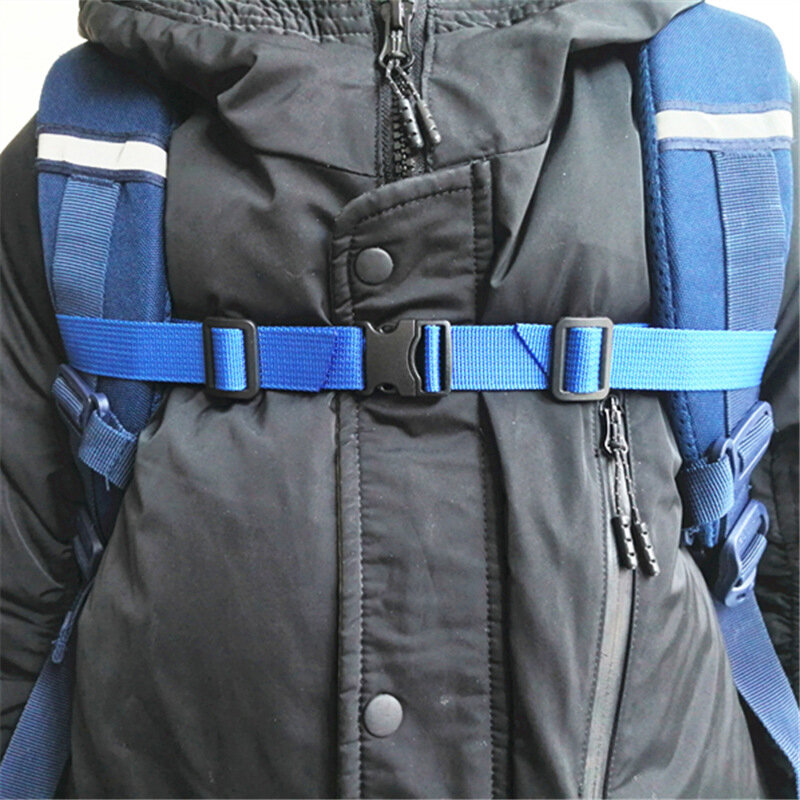 Tas ransel dada tali Harness, tali bahu dapat disesuaikan untuk tas berkemah luar ruangan tas taktis aksesoris tali untuk ransel