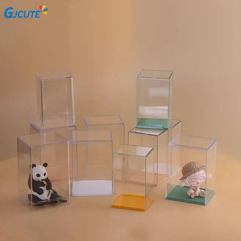 Ящик для хранения настольная кукольная витрина одинарная Пылезащитная прозрачная витрина стеллаж для хранения