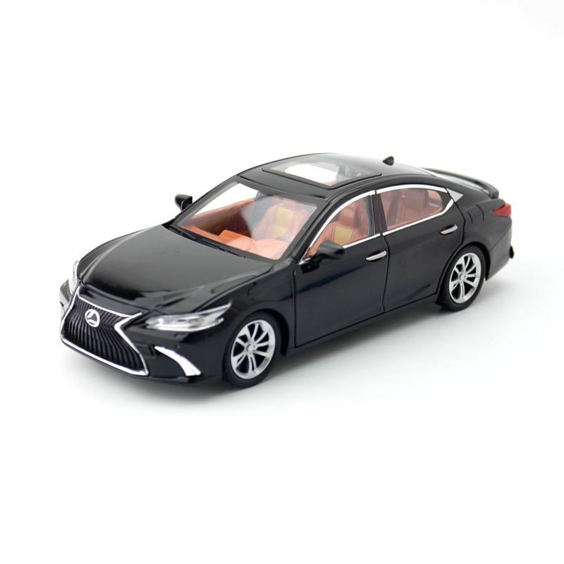 Diecast modelo miniatura carro para crianças, puxar para trás, som e luz, porta aberta brinquedo, presente para meninos, Lexus ES300h, 1:24