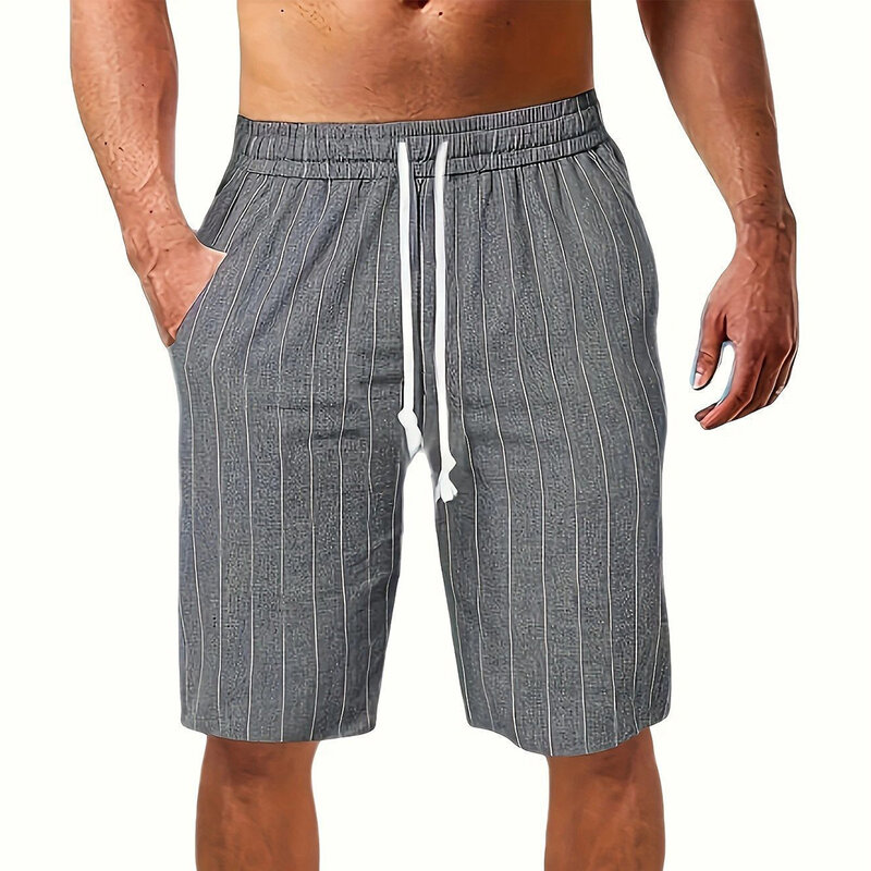 Pantaloncini sportivi pantaloncini sportivi blu a righe Casual bianco grigio scuro allenamento coulisse elastico in vita nuovo di zecca