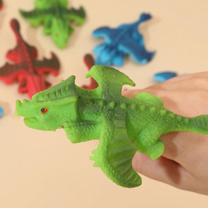 Slingshot Animals Finger Toys Funny Finger Slingshot Flick Flying Dinosaur Mini Slingshot Toy For Kids Christmas Aged 3