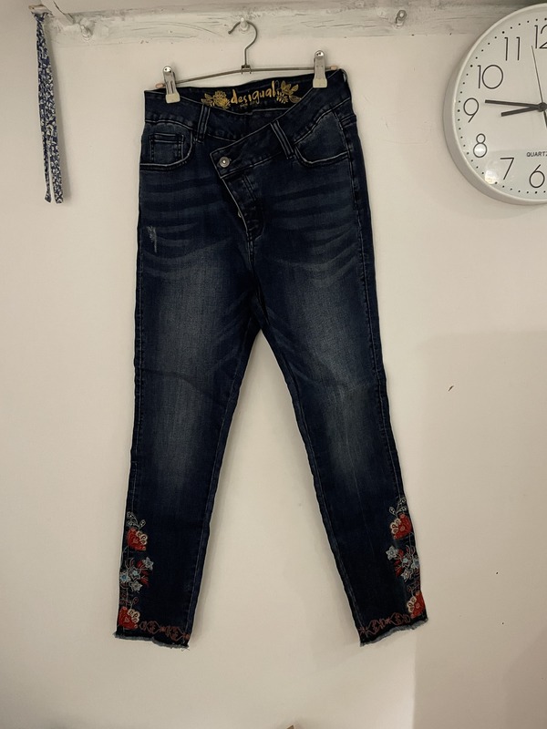 Foreign trade original order Spanish new product fashion, embroidered printing, women's casual jeans