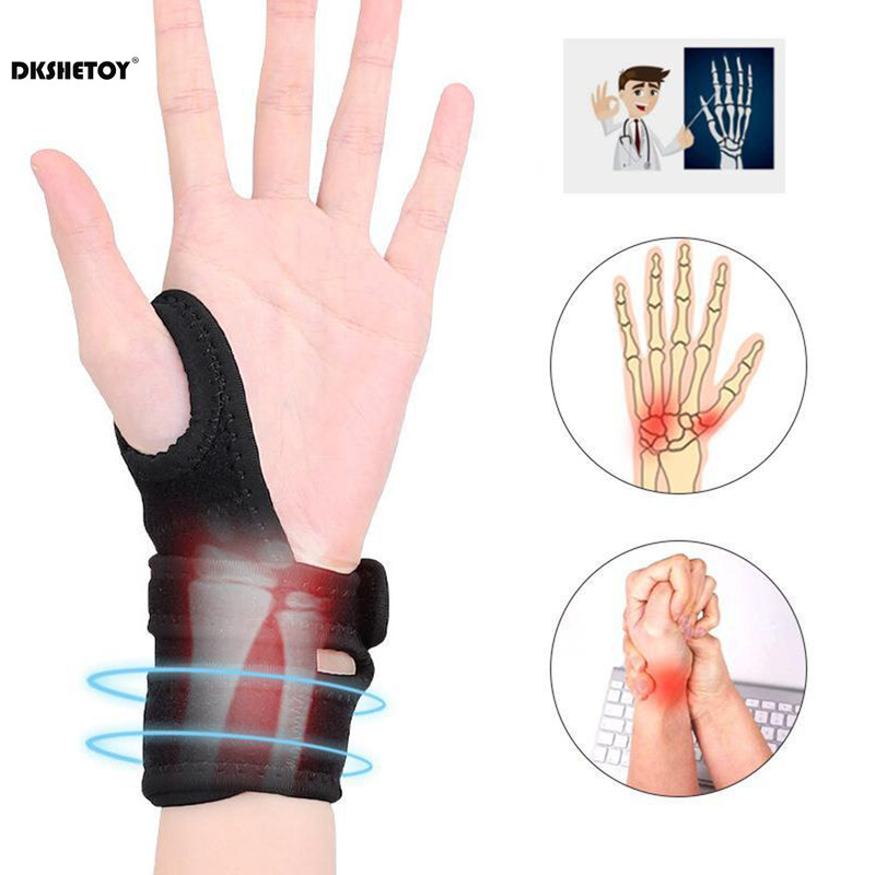 Wrist Support cintas com 2 correias de compressão ajustáveis pulseiras para túnel do carpo alívio da dor