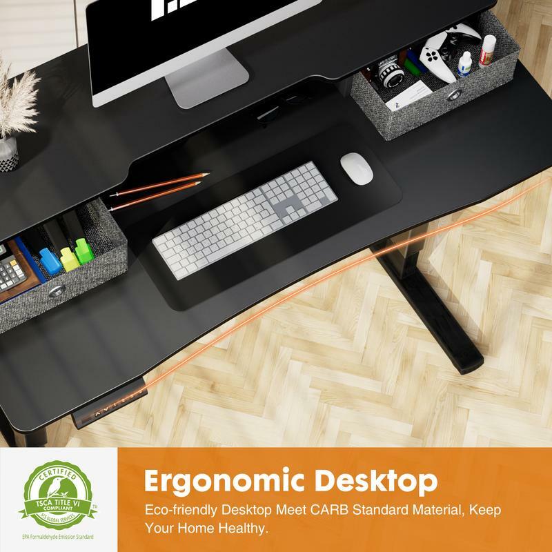 Escritorio eléctrico de pie para el hogar, mueble con cajones dobles, altura ajustable, soporte para sentarse, escritorio de oficina para el hogar