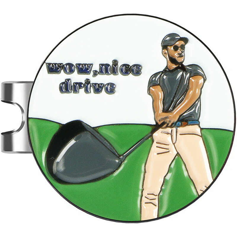 Satu Set tanda bola Golf dengan klip topi Golf magnetik grosir bola Golf Mark Drop pengiriman