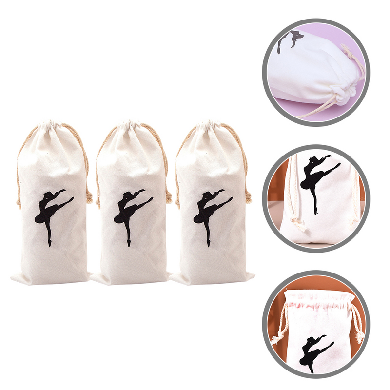 3 Pcs Sneakers Sneakers Bags for Little Girls Ballet Organizer Polyester Cloth Women's Shoes
