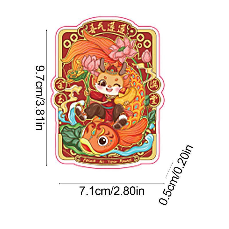 Cute Fridge Magnet Chinese Style Refrigerator Magnet Sticker Home Decoration 2024 Spring Festival Party Decor Supplies