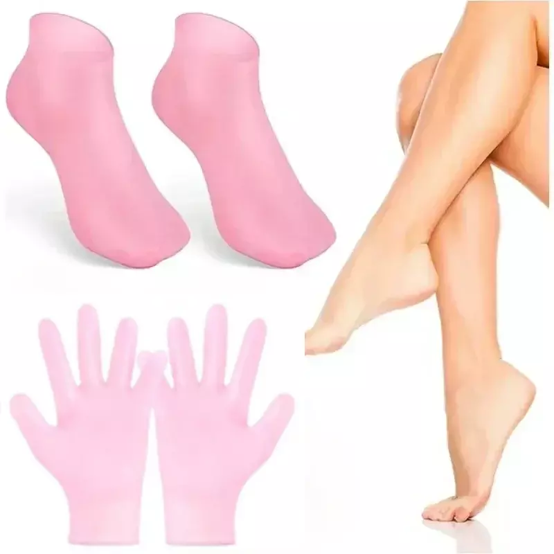 Chaussettes en silicone pour spa, gel hydratant, exextinction, prévention de la sécheresse, fréquence fissurée, peau enlevée, protecteur, soins des pieds et des mains, gants
