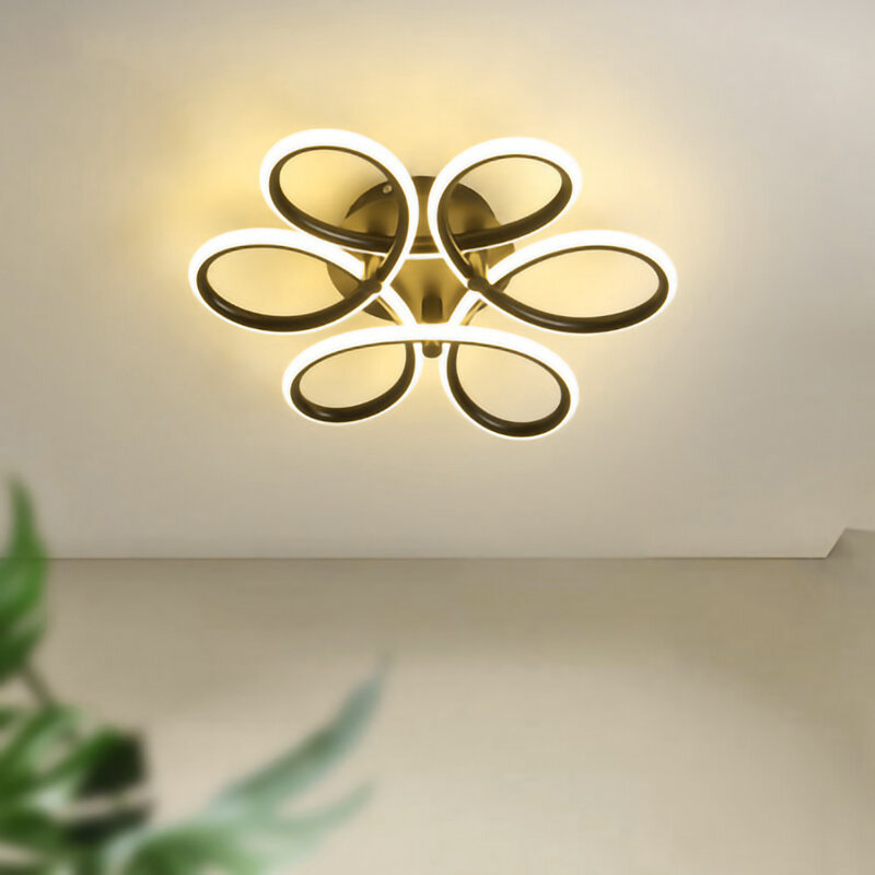 Lampu plafon tanam permukaan LED 12W, lampu gantung tiga warna Super terang untuk kamar tidur ruang keluarga rumah tangga
