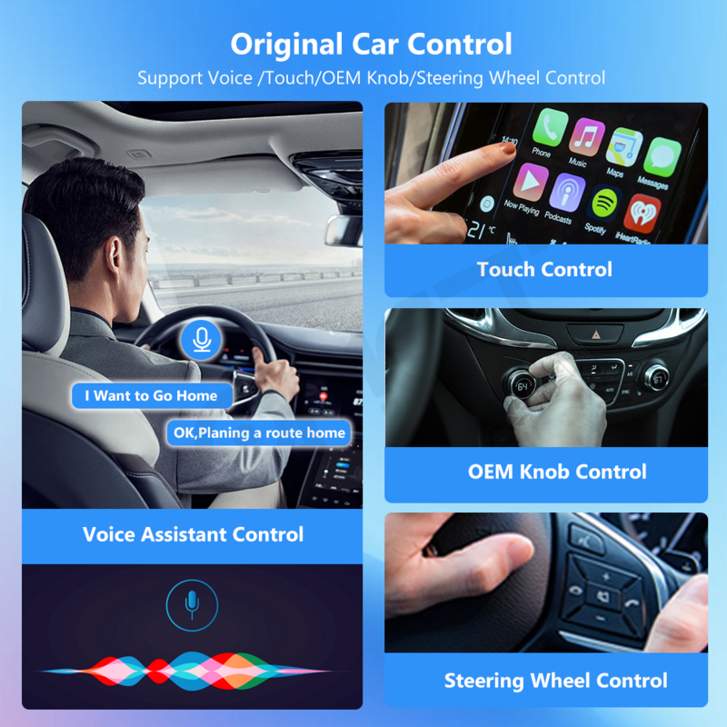 Wireless Carplay Adapter Android Auto 2in 1 Smart Dongle 2024 5G WIFI For iphone Android Phone For Volvo Benz Mg Kia Chery VW