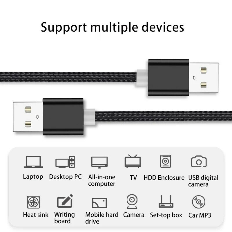 Cable de extensión USB A macho, extensor USB para radiador, disco duro, cámara web, TV, ordenador, coche, Mp3
