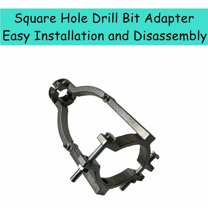 Square Hole Drill Fixed Bracket Easy Installation and Disassembly For Woodworking Drill Bit Adapter