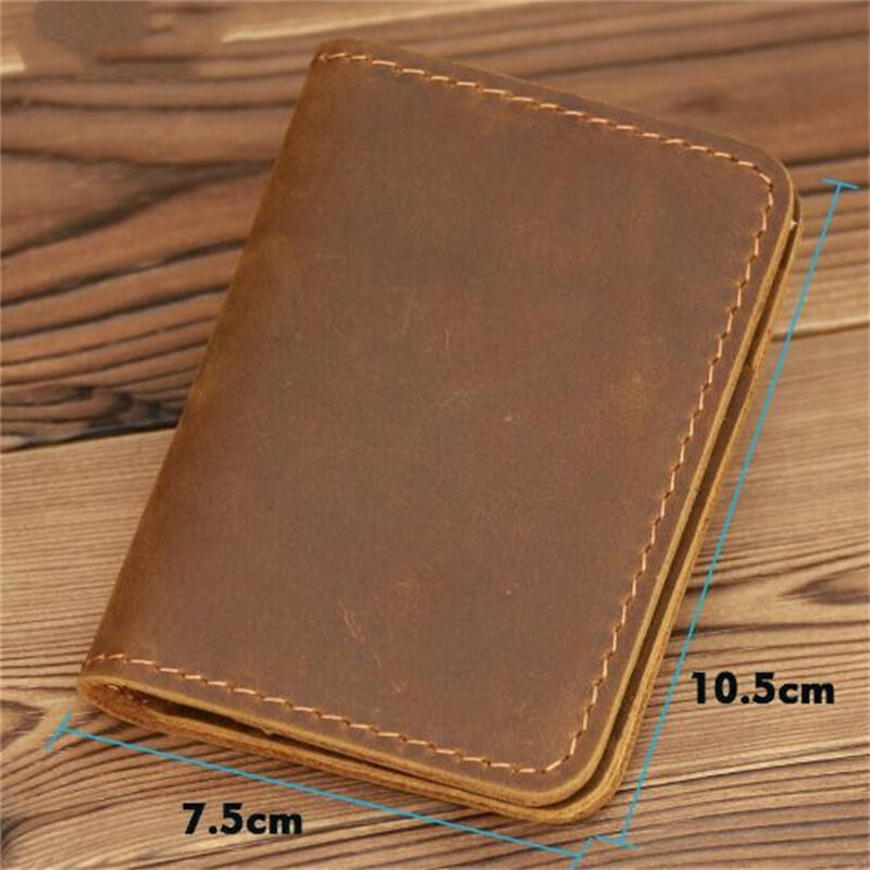 New Men's Card Holder Wallet Leather Minimalist Personalizd Small Thin Purse Slim Mini Credit Card Bank ID Card Holder Wallet