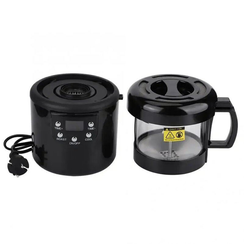 Mini torrador de café elétrico sem fumaça, máquina de torrefação de grãos de café caseiros, 80-100g, 110-240V, 1400W, CE, CB