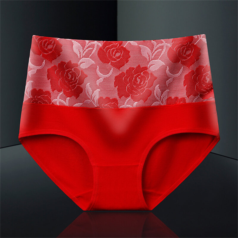 Women's Panties XL 2XL 3XL 4XL 5XL Plus Size Floral High Waist Brief Female Underwear Calzones Mujer Ladies Underwear Culotte